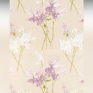 Nina Campbell Barrington cotton fabric in Lilac. Made in England.  14 yards!